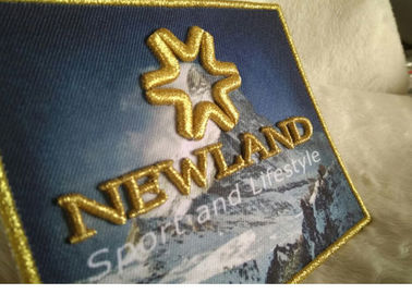 Biểu tượng tăng lên 3D dệt may bản vá may khâu sew on cloth badges