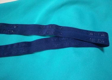 100% Polyester / Nylon dệt kim Folded Elastic Ribbon Với Biểu tượng nổi