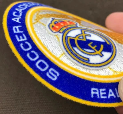 Thiết kế cá nhân Nhiệt chuyển ấn Custom Logo Câu lạc bộ đội bóng đá 3D Flocking Patch