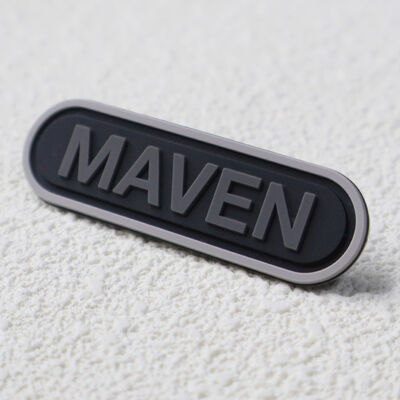 Bulk Custom 3D Raised PVC Brand Badge - Durable Two-Tone Logo Emblem for Fashion Apparel & Luggage Accessories