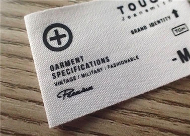 Cotton Quần áo dệt nhãn với nền trắng và in logo đồ họa
