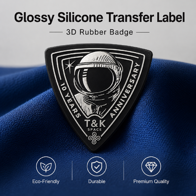 Nhãn chuyển silicone bóng tùy chỉnh cho đồ thể thao và thời trang