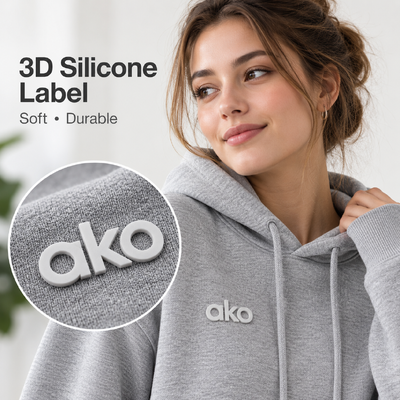Nhãn logo chuyển nhiệt silicone 3D tùy chỉnh cho áo khoác và quần áo