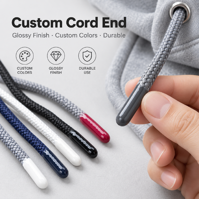 Đầu dây rút bằng silicone mềm tùy chỉnh cho dây áo hoodie và phụ kiện may mặc
