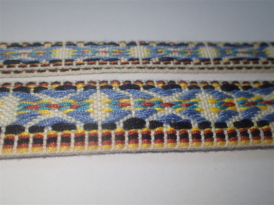 Bông dệt tùy chỉnh cường độ cao Băng Jacquard đầy màu sắc Phong cách quốc gia