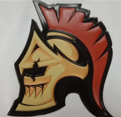 Trang phục thể thao Nhãn truyền nhiệt In 3D TPU Nhựa vàng Logo